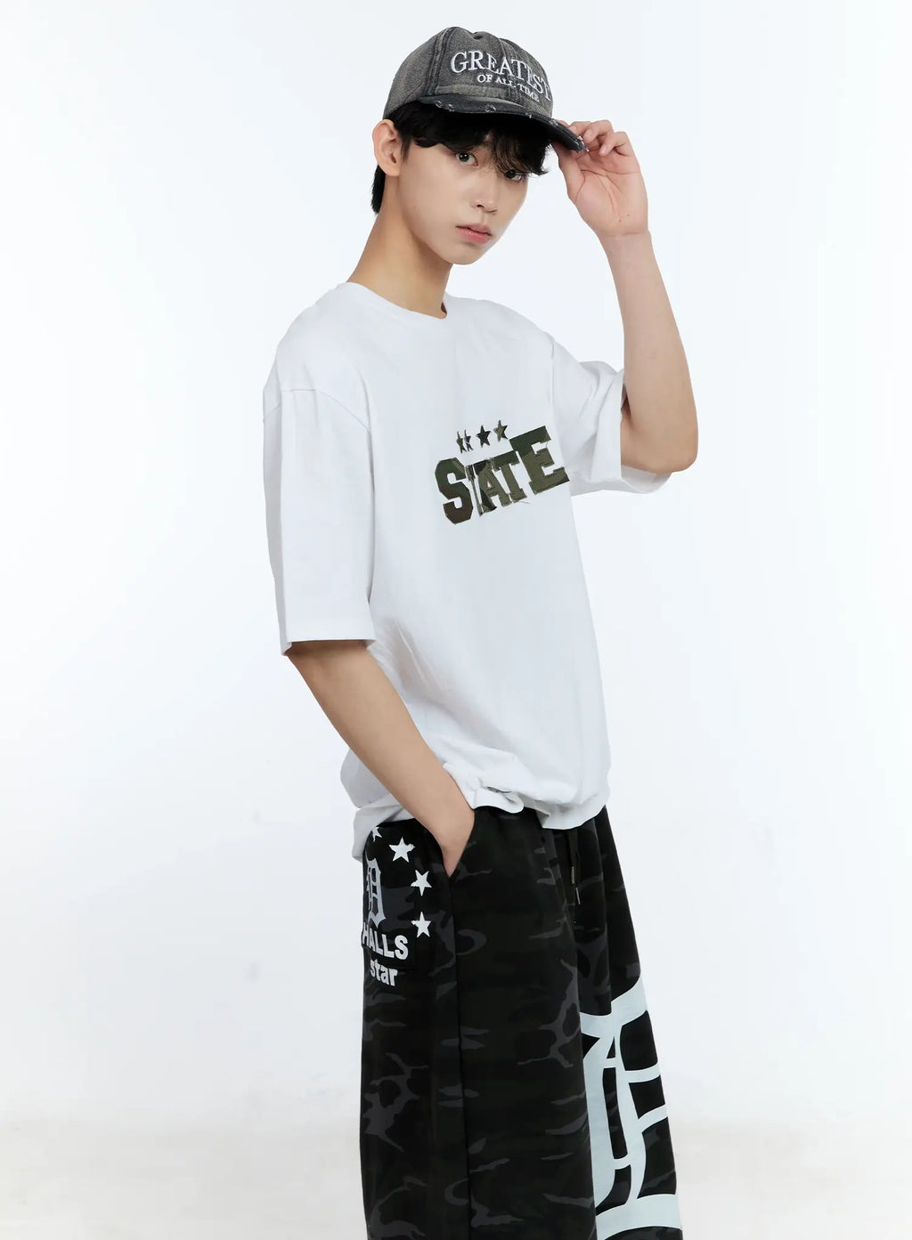 Theoao | Distressed-Denim Baseballmütze