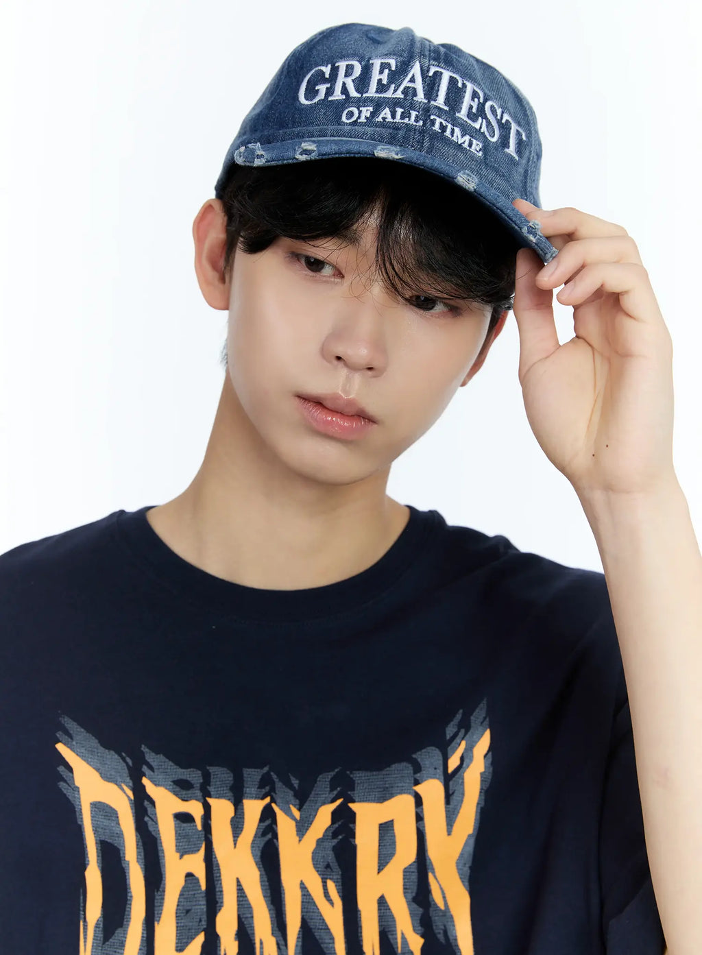 Theoao | Distressed-Denim Baseballmütze