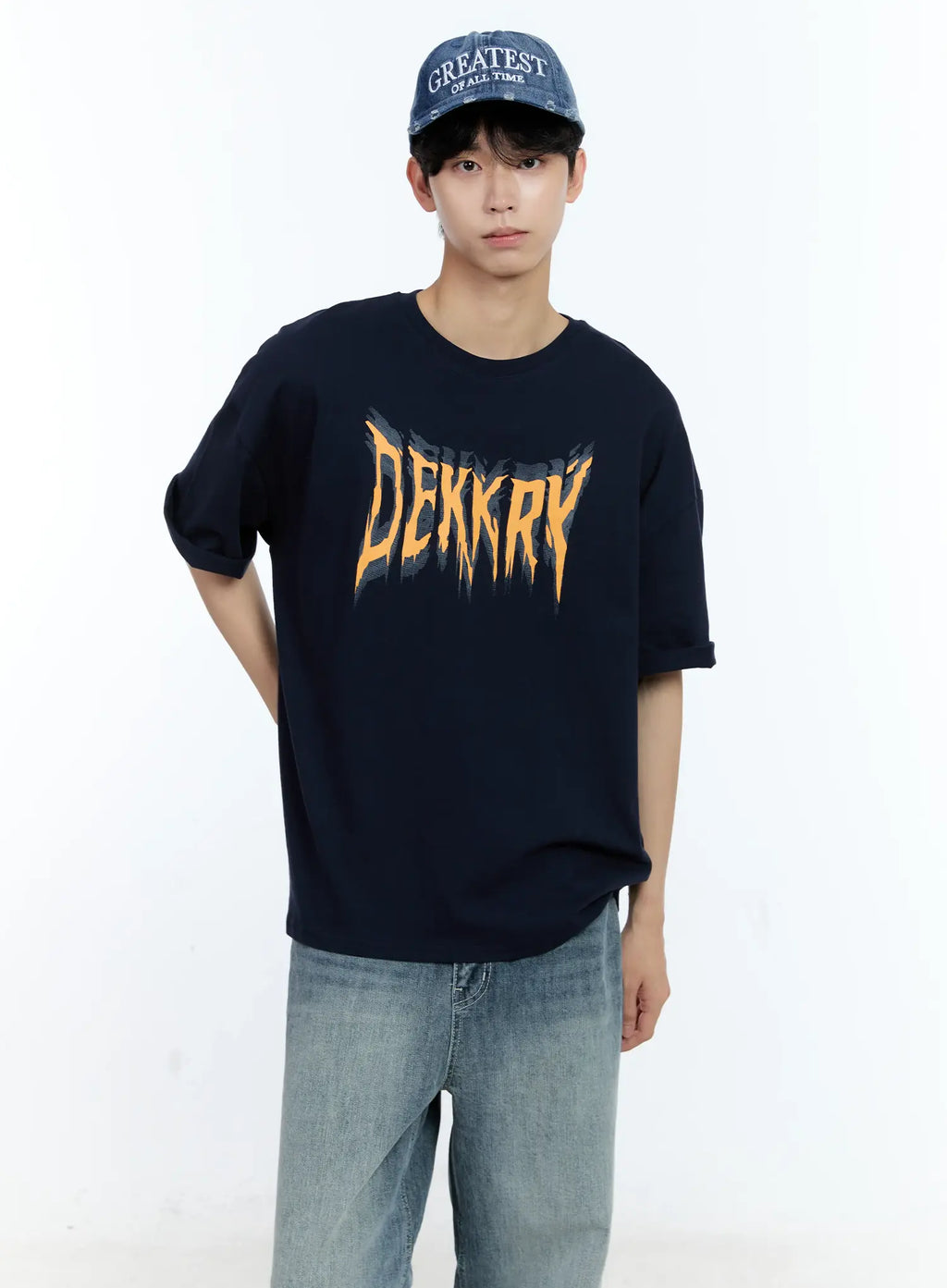 Theoao | Distressed-Denim Baseballmütze