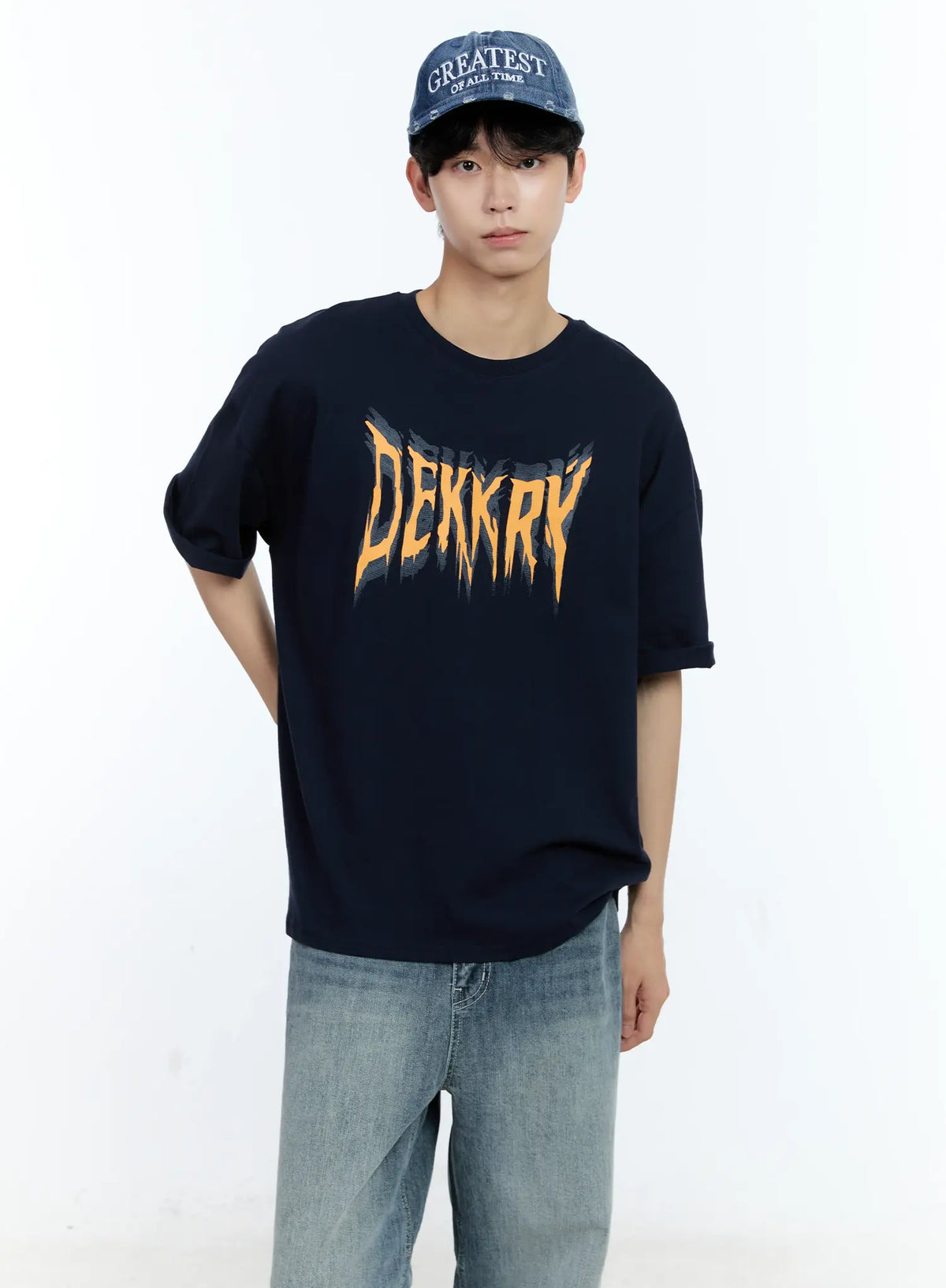 Theoao | Distressed-Denim Baseballmütze