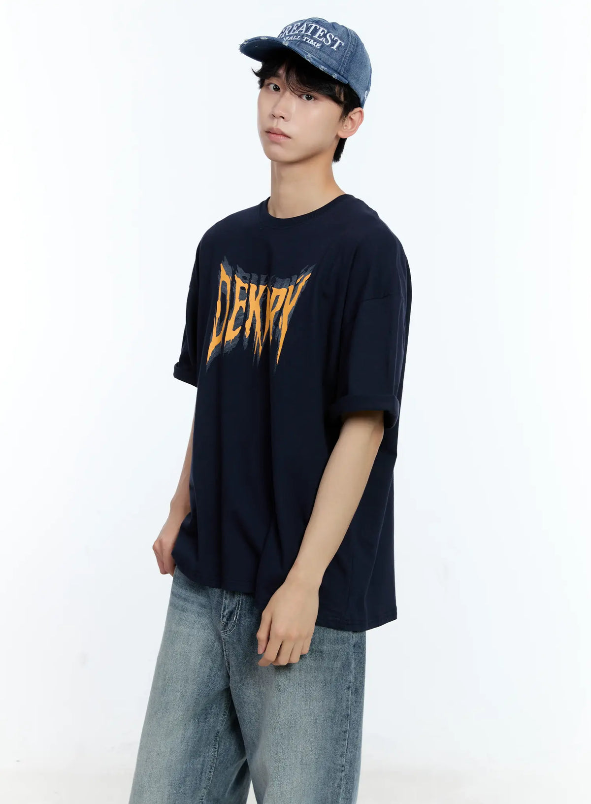 Theoao | Distressed-Denim Baseballmütze
