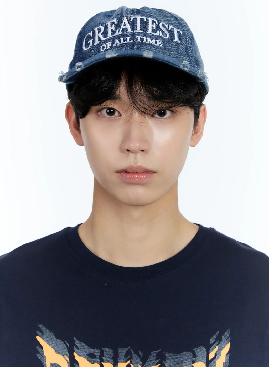 Theoao | Distressed-Denim Baseballmütze