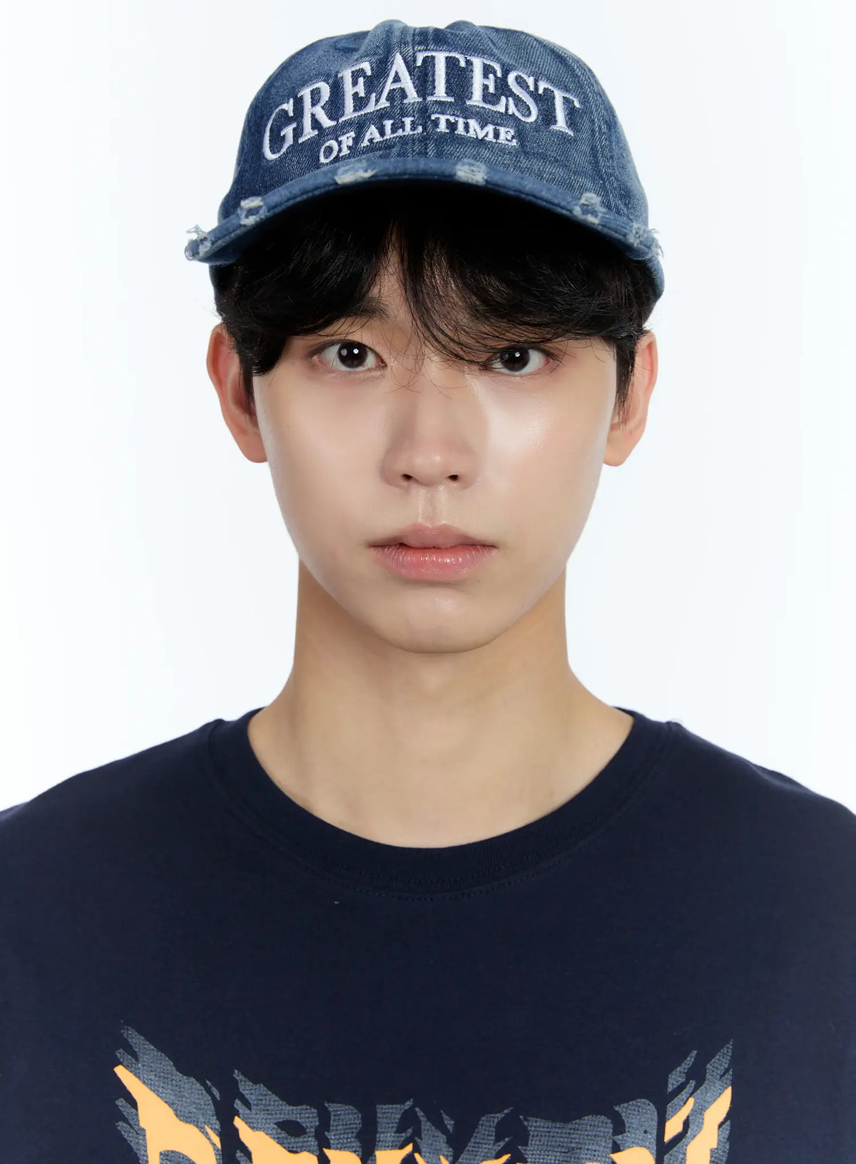 Theoao | Distressed-Denim Baseballmütze