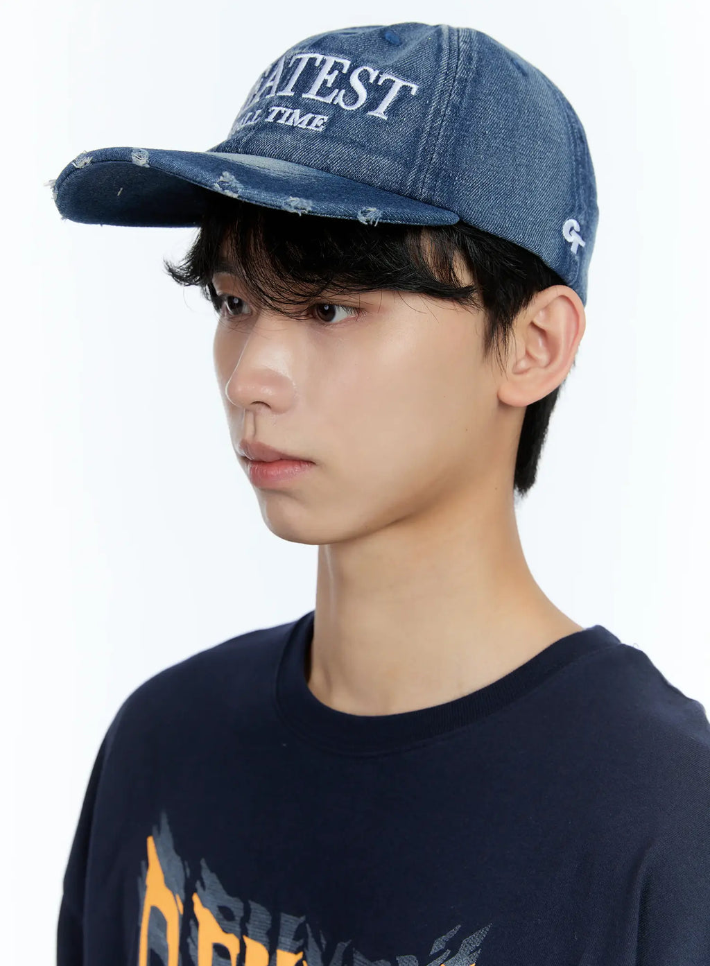 Theoao | Distressed-Denim Baseballmütze