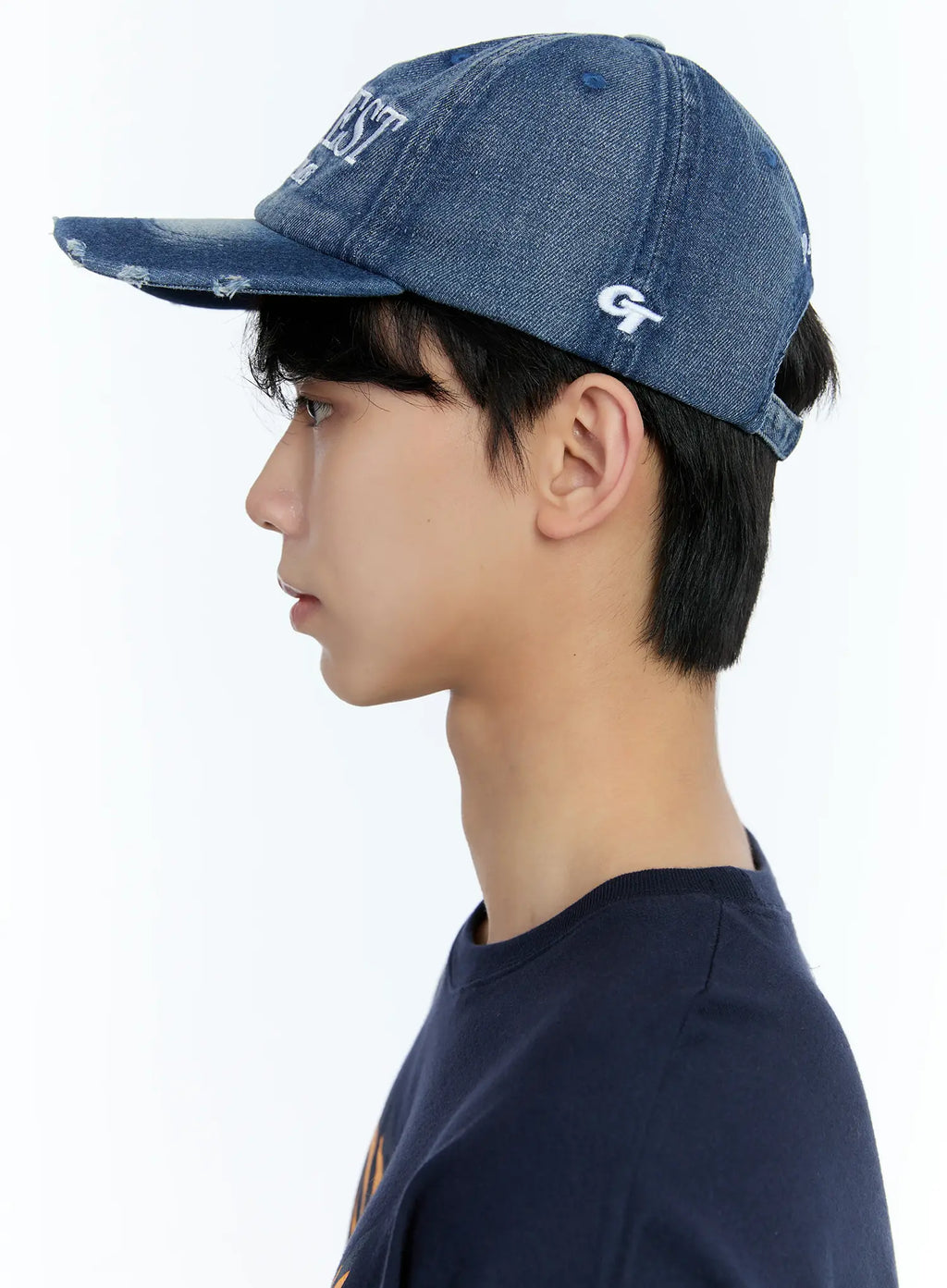 Theoao | Distressed-Denim Baseballmütze