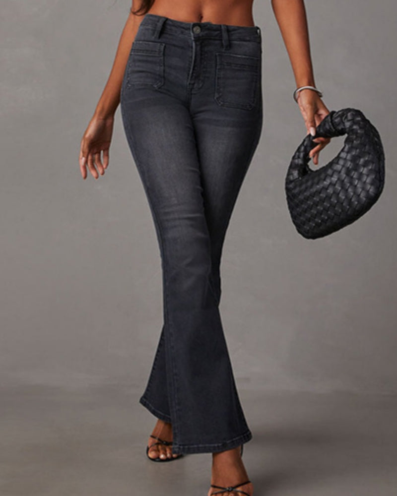 Vintage Jeans mit Hoher Taille