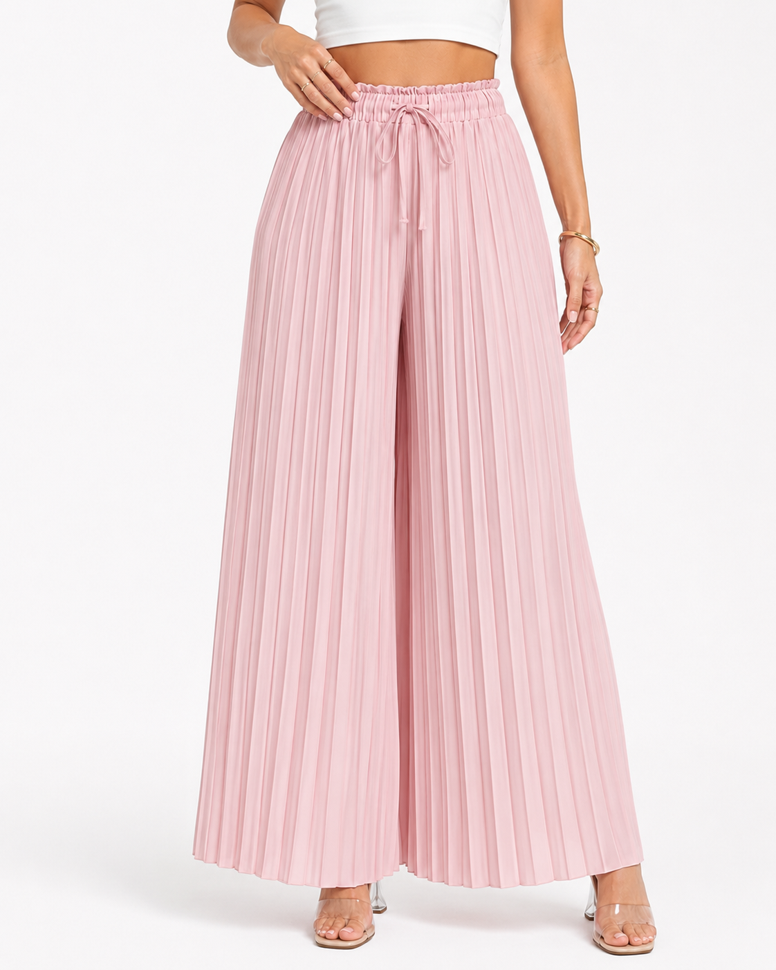 Sommerhose Plissierte Weite Beinhosen