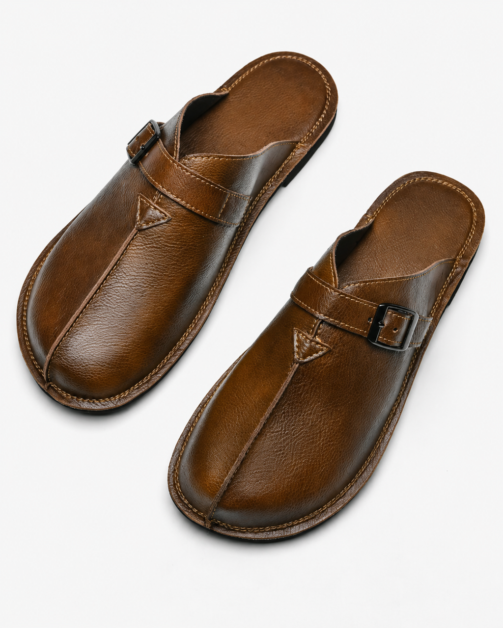 Jasper | Herren Freizeit Sommer Leder Halbsandalen
