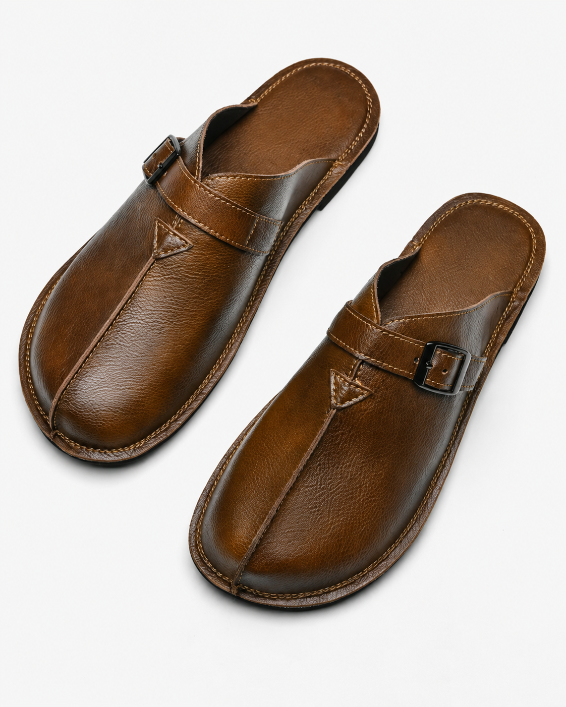 Jasper | Herren Freizeit Sommer Leder Halbsandalen