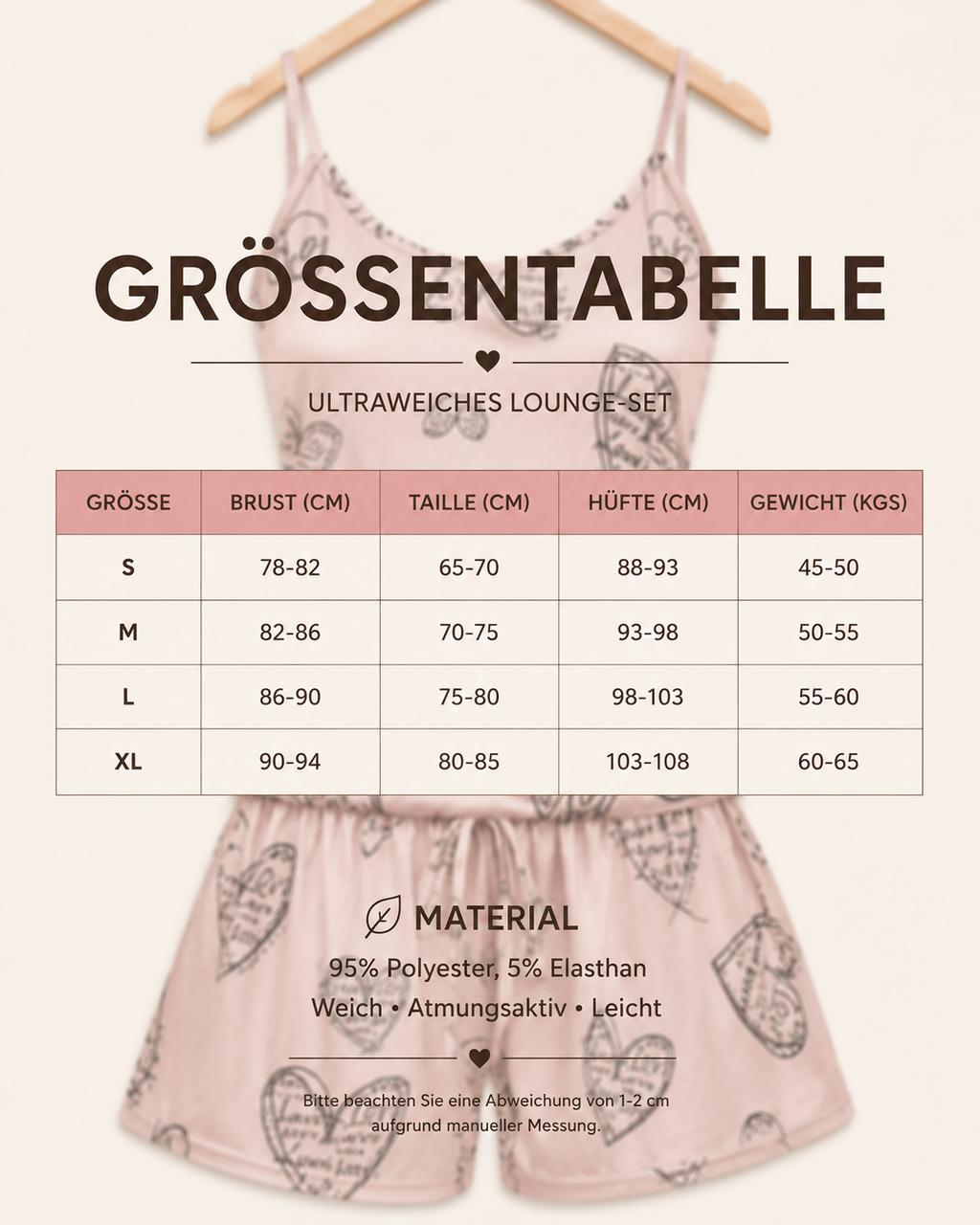 Kaufberg | Damen Schlafanzug Print Rundhals T-Shirt und Shorts Sets Atmungsaktiv Bequem
