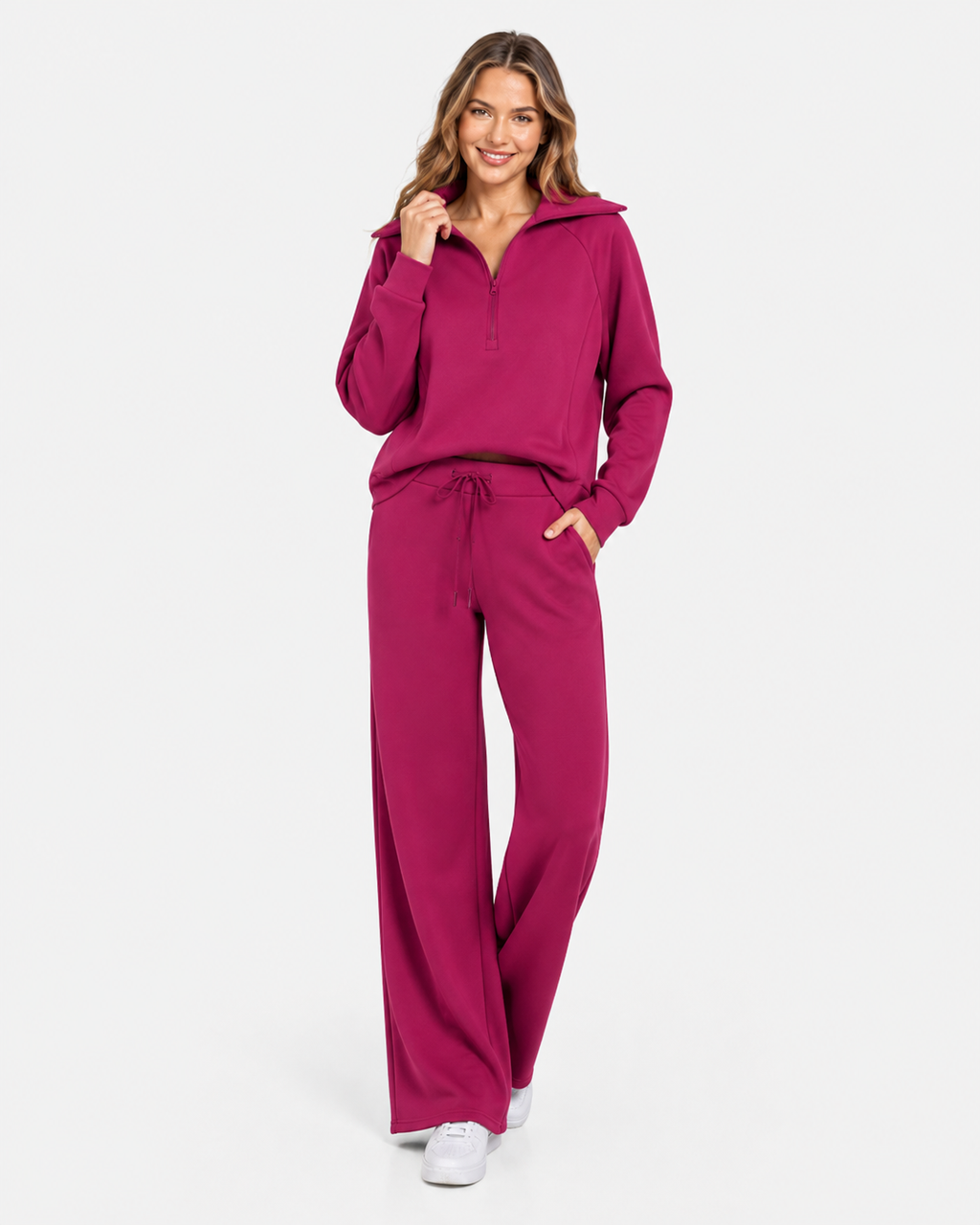 Cassidy | Damen Sweatshirt Weite Hosen Set