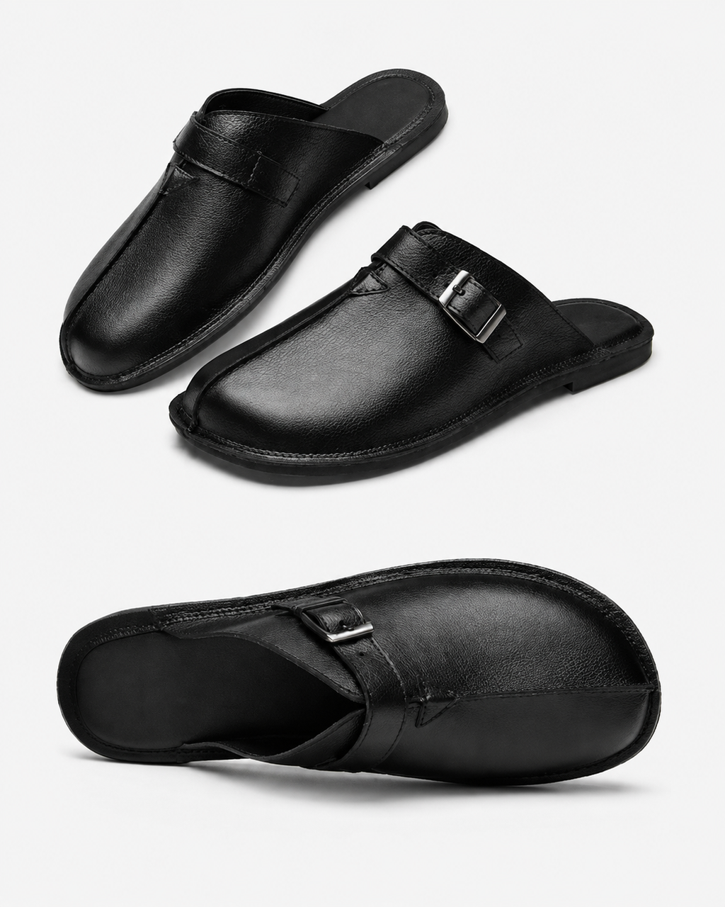 Jasper | Herren Freizeit Sommer Leder Halbsandalen