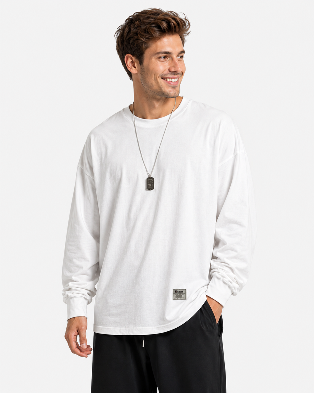 Kaufberg | Verdicktes Langarm-T-Shirt Lässiger Lockere Schnitt