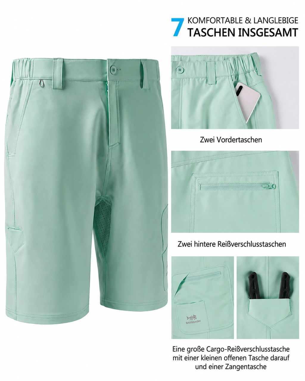 Kaufberg | Herren Angel Cargo Shorts Schnell Trocknend