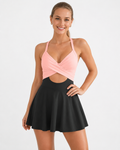 Thea | Einteiler Damen Träger Hollow out Slimming Rückenfreies Badeanzug