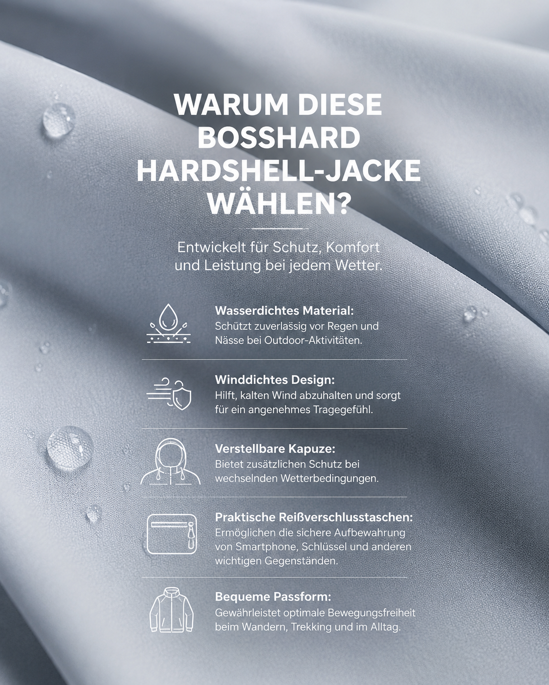 Kaufberg | Hardshell-Jacke Outdoor Wasserdicht Winddicht