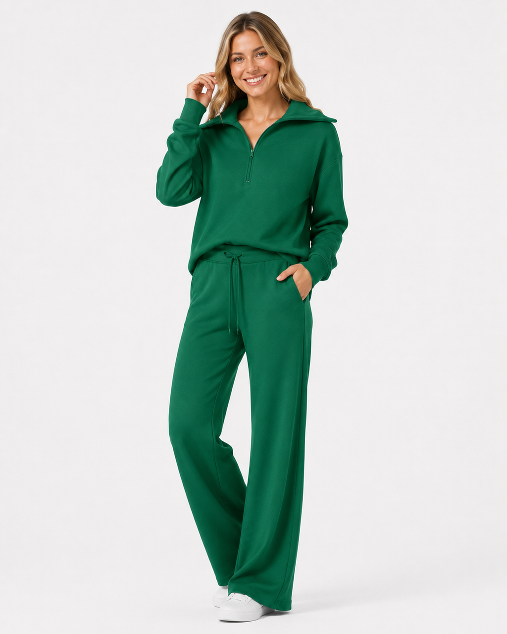 Cassidy | Damen Sweatshirt Weite Hosen Set