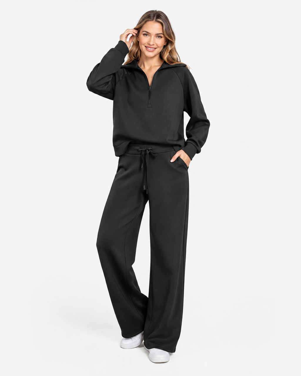 Cassidy | Damen Sweatshirt Weite Hosen Set