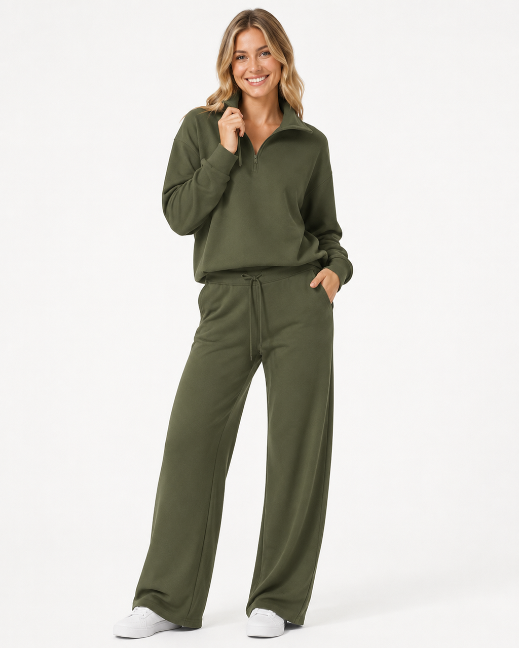 Cassidy | Damen Sweatshirt Weite Hosen Set