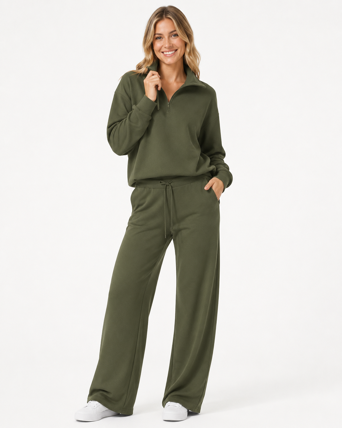 Cassidy | Damen Sweatshirt Weite Hosen Set