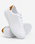 Kaufberg | Klassische Weiße Sneakers Leder Schnürschuhe