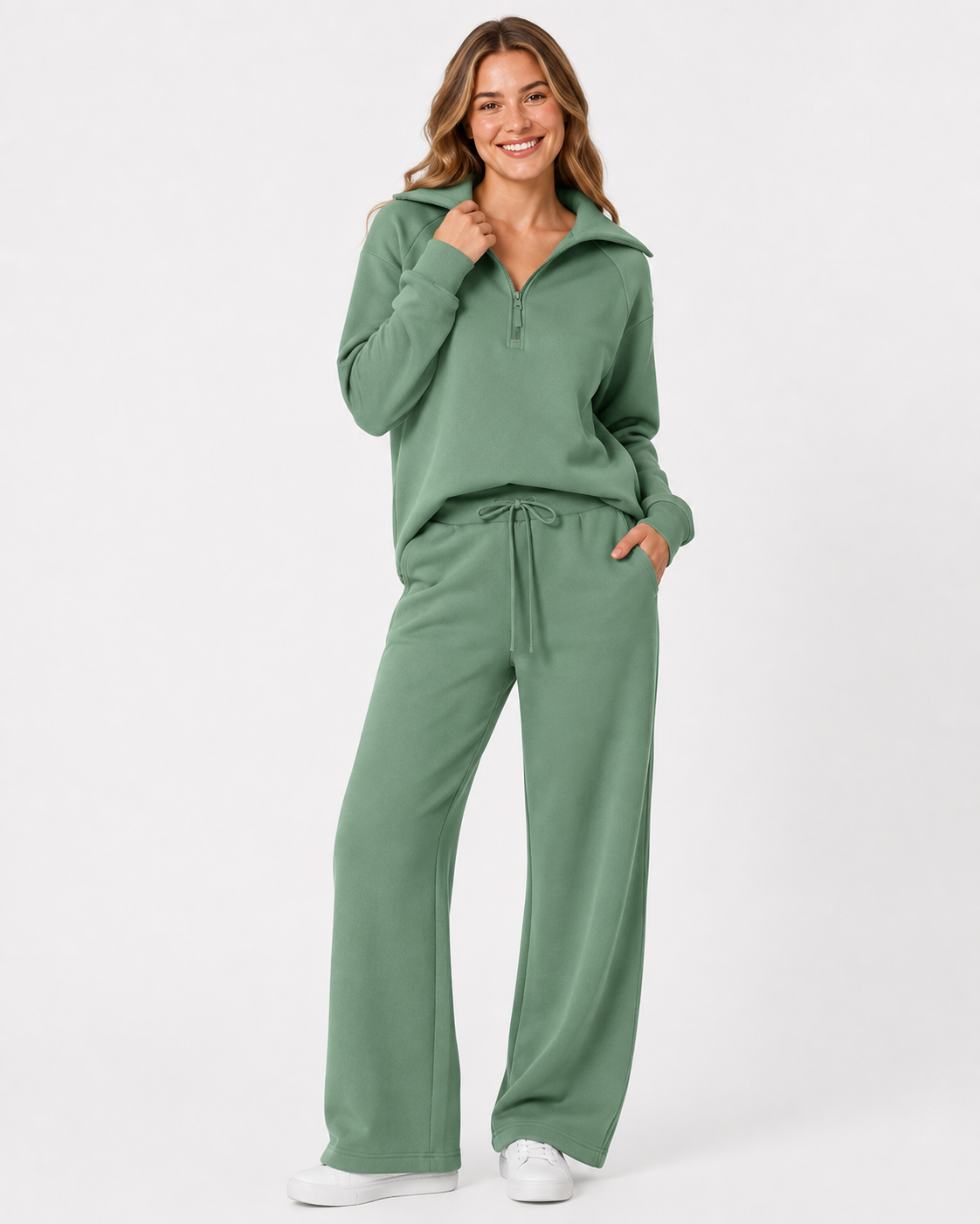 Cassidy | Damen Sweatshirt Weite Hosen Set