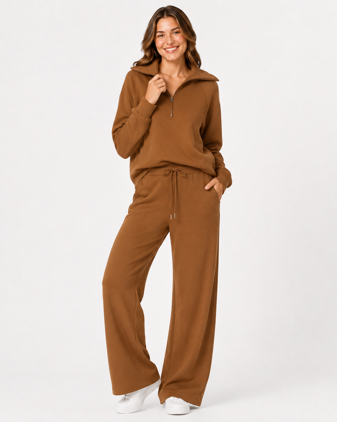 Cassidy | Damen Sweatshirt Weite Hosen Set