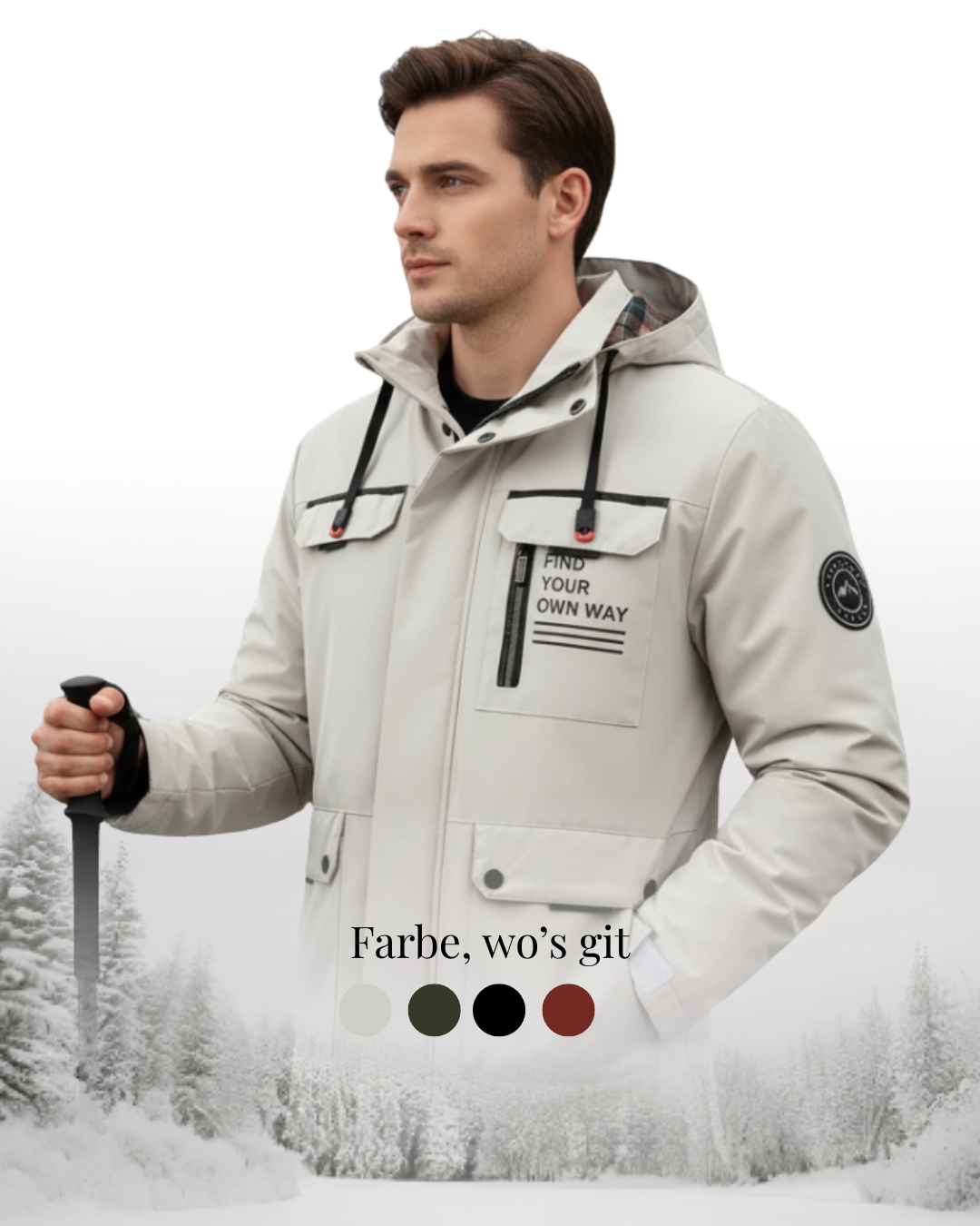 Gabarer | Herren-Winterjacke mit Kapuze