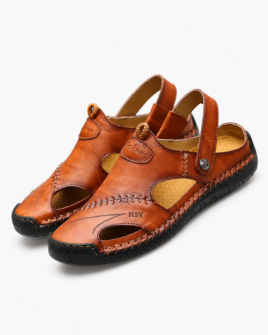 Kaufberg | Echtes Leder Sommer Strand-Slipper