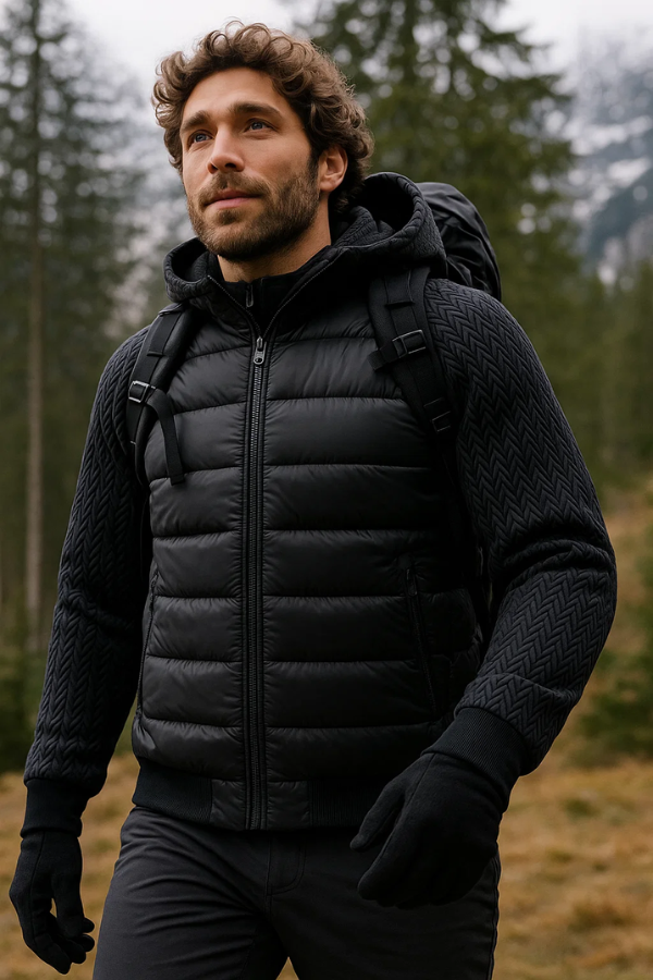 Samorio | Wattierte Herrenjacke mit Kapuze