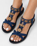 Kaufberg | Blumige Perlen Bohemian Sandalen