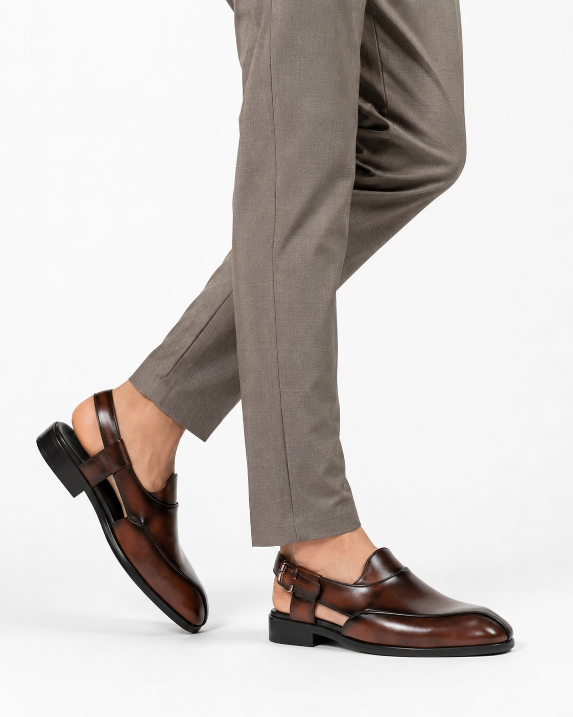Ace | Hohle Casual Sommer Slip-On Sandalen Handgefertigt aus Leder