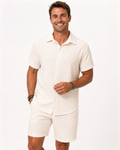 Kaufberg | Herren Zweiteiliges Kurzarm-Jacquard-Set