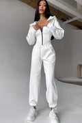 Damen Hoodie-Set – Gemütlicher Zweiteiler mit verstellbaren Kordelzügen