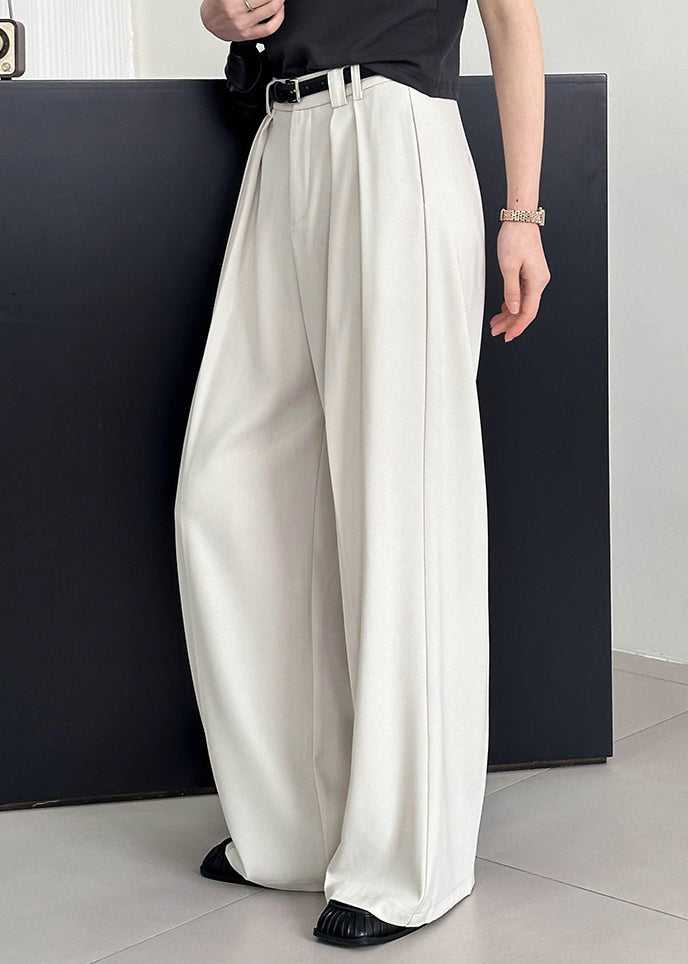 Piuisa | Beigefarbene Hochtaillierte Hose