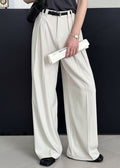 Piuisa | Beigefarbene Hochtaillierte Hose