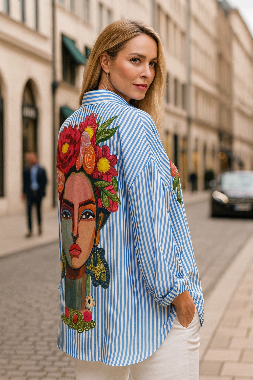 Gaeina | Bluse Satin glänzend