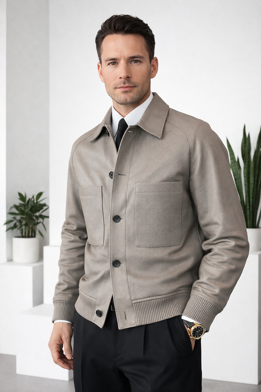 Gabelio | Herrenjacke Aus Kunstleder