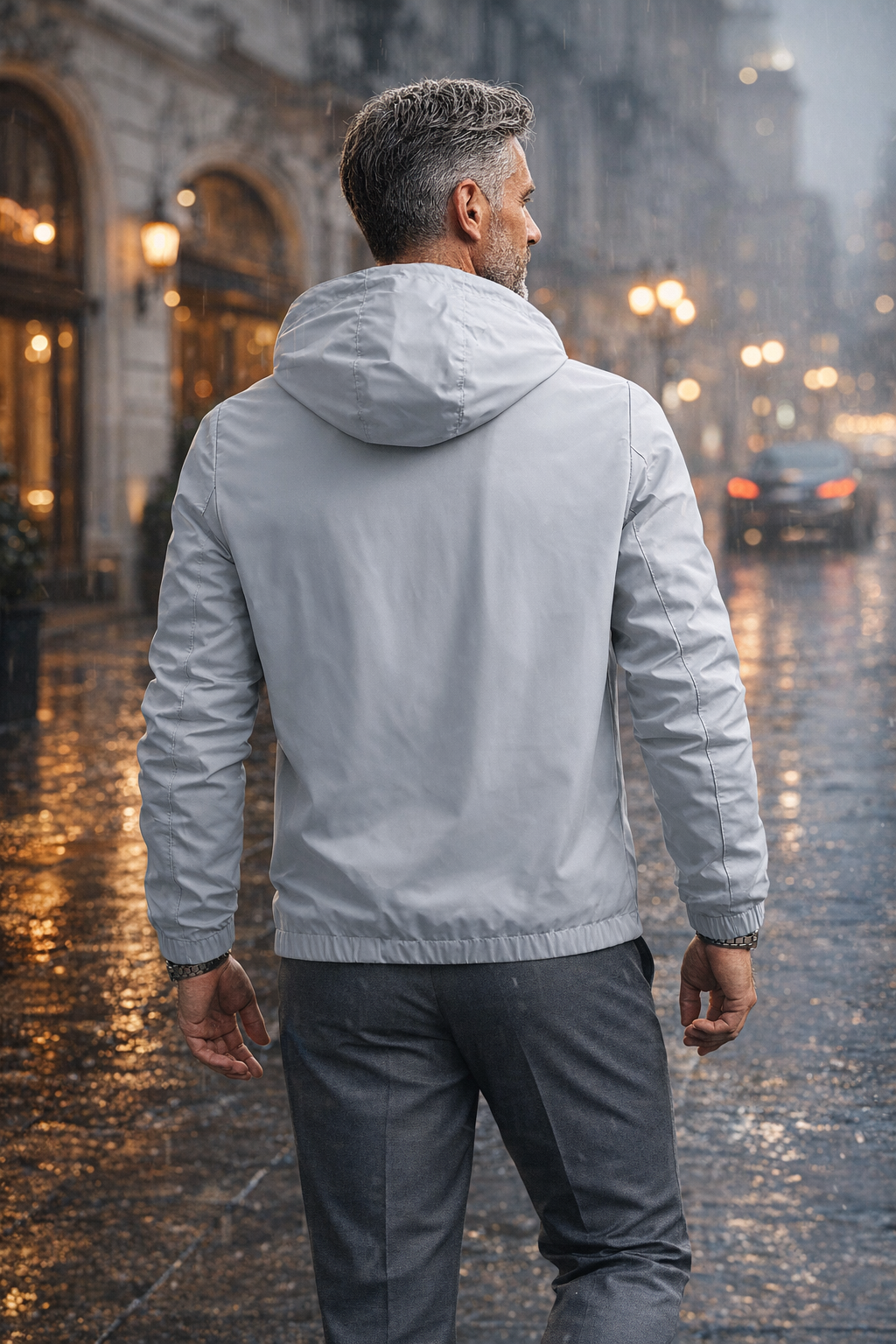Elaio | Jacke mit Kapuze und langen Ärmeln