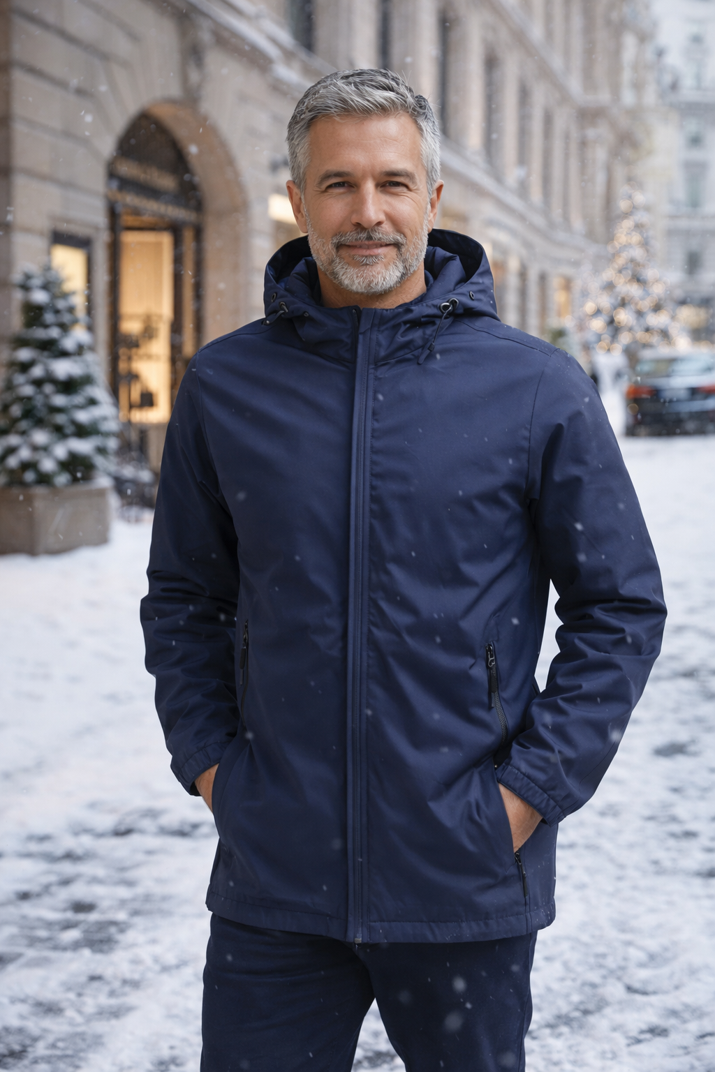 Elaio | Jacke mit Kapuze und langen Ärmeln