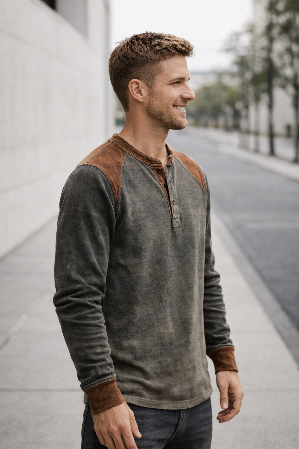 Rafir | Henley-Shirt Langarm & Komfortabel
