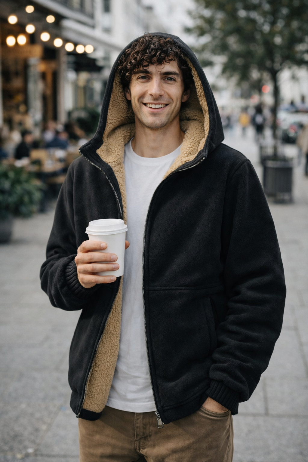 Alenas | Herren Fleece-Jacke aus Sherpa