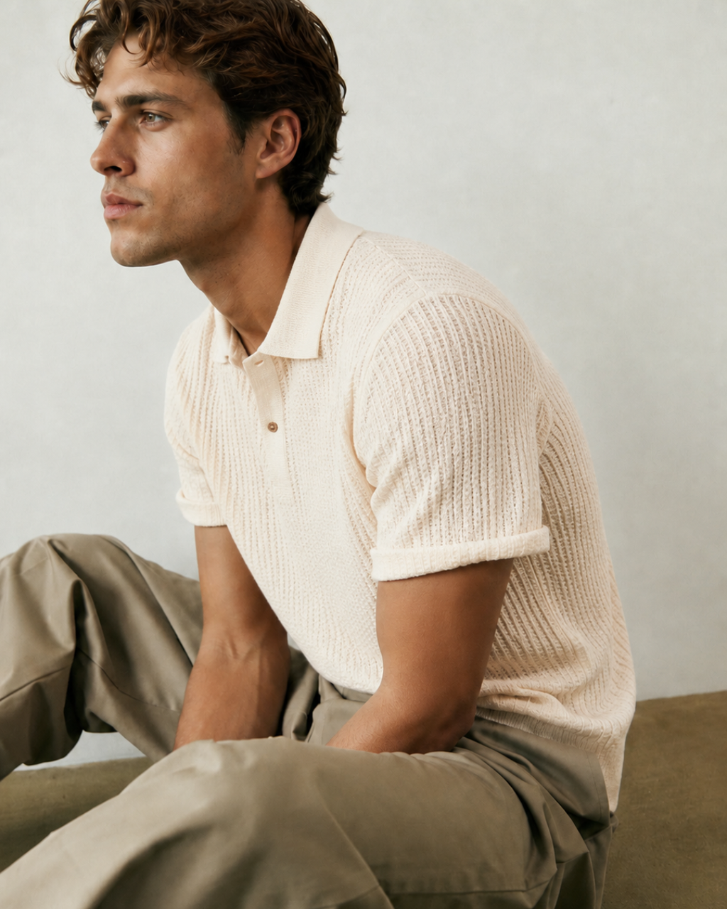 Feinton Herren Polo-Shirt