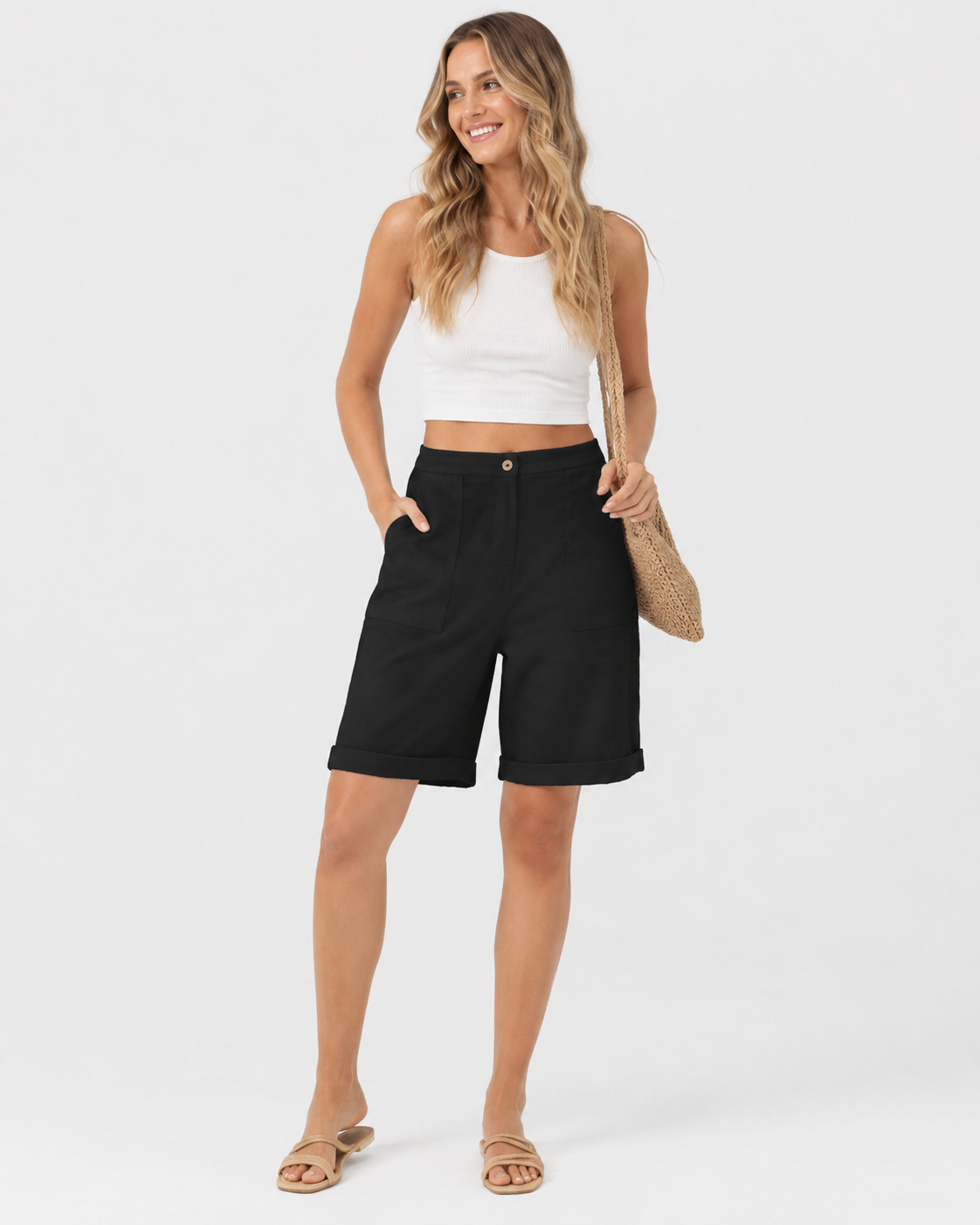 Barbara | Sommer Damen weite legere Shorts