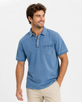 Kaufberg | Herren Baumwoll-Denim Polo mit kurzen Ärmeln