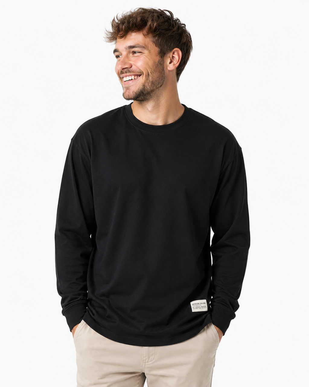 Kaufberg | Verdicktes Langarm-T-Shirt Lässiger Lockere Schnitt