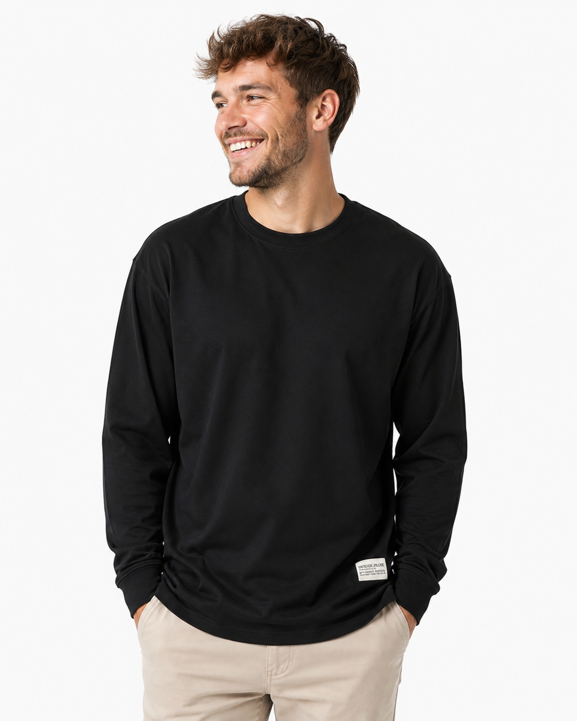 Kaufberg | Verdicktes Langarm-T-Shirt Lässiger Lockere Schnitt