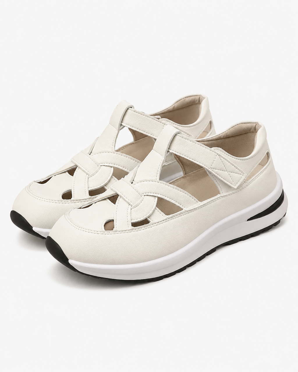 Celia | Geschlossene Zehen Damen Sandalen mit Wedge und Schnalle