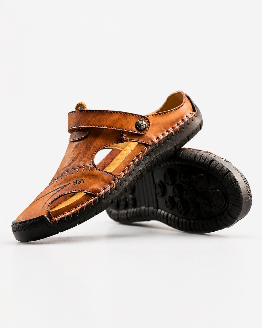 Kaufberg | Echtes Leder Sommer Strand-Slipper