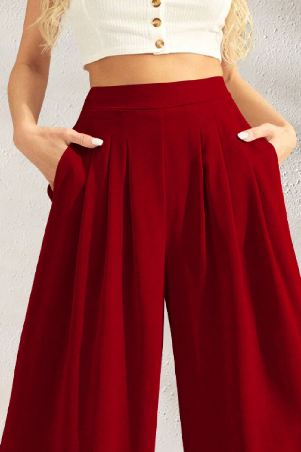 Clnaora | Weite Hose mit Hohem Bund